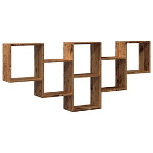 vidaXL Estanter&iacute;a de pared madera ingenier&iacute;a envejecida 159x18x66 cm