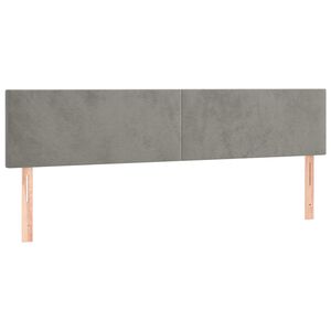 vidaXL Cabeceros terciopelo gris claro 200x5x78/88 cm