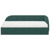 vidaXL Estructura de Cama Esquina con Colch&oacute;n 2 pcs Verde Terciopelo