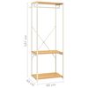 vidaXL Armario de metal y madera ingeniería blanco y roble 60x40x167cm