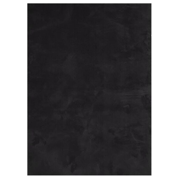 vidaXL Alfombra de pelo corto suave lavable HUARTE negro 200x280 cm