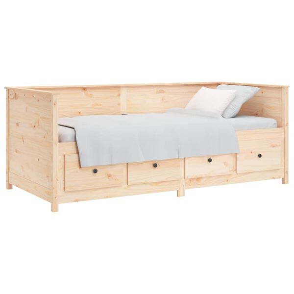 vidaXL Sofá cama sin colchón madera maciza de pino 90x190 cm