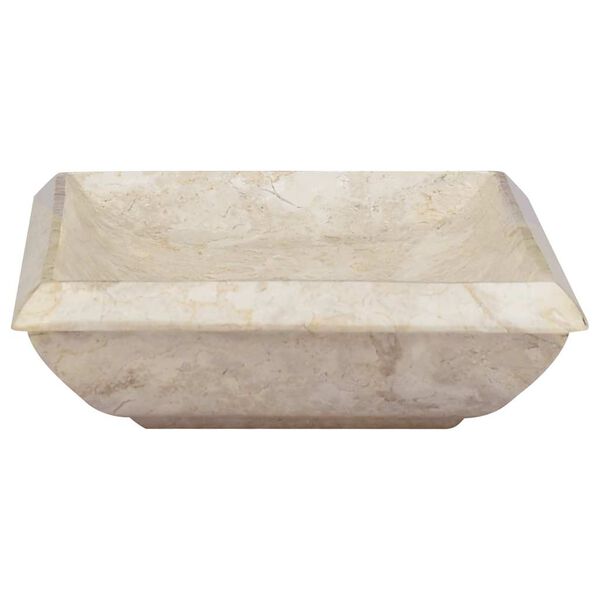 vidaXL Lavabo crema mármol 50x35x10 cm