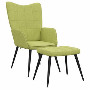 vidaXL Sill&oacute;n de relax con reposapi&eacute;s tela verde