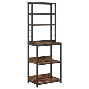 vidaXL Estante de cocina 5 niveles 60 x 40 x 168 cm Roble ahumado