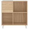 vidaXL Mueble discos madera contrachapada roble Sonoma 84,5x38x89 cm