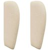 vidaXL Oreja de cabecero Crema tela