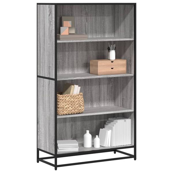 vidaXL Estanter&iacute;a de madera de ingenier&iacute;a gris Sonoma 80,5x35x139 cm