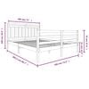 vidaXL Estructura de cama de madera maciza super king 180x200 cm