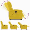 vidaXL Sill&oacute;n reclinable masaje el&eacute;ctrico elevable terciopelo amarillo