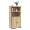 vidaXL Aparador alto madera contrachapada roble Sonoma 62x36x121,5 cm