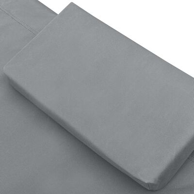 vidaXL Tumbona de exterior con dosel y almohadas gris