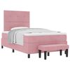 vidaXL Cama tipo Box Spring con cabecera Rosa 200 x 120 cm Terciopelo