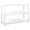 vidaXL Mesa consola de madera maciza de pino blanco 110x40x74 cm