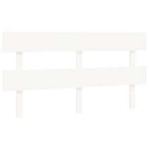 vidaXL Cabecero de cama madera maciza de pino blanco 164x3x81 cm