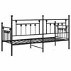 vidaXL Estructura de cama de d&iacute;a con cabecera Negro 75 x 190 cm Acero