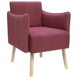 vidaXL Silla de acento Rojo vino Tela