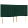 vidaXL Estructura cama sin colch&oacute;n terciopelo verde oscuro 160x200 cm