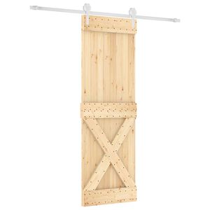 vidaXL Puerta Corredera Natural y Blanco 70 x 210 cm