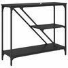 vidaXL Mesa Consola Roble Negro 88,5 x 30 x 75 cm Madera contrachapada