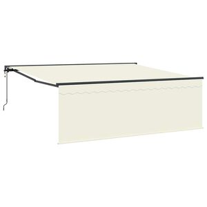 vidaXL Toldo retr&aacute;ctil Crema 400 x 300 cm Poli&eacute;ster y Aluminio