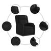 vidaXL Sill&oacute;n reclinable elevable cuero artificial negro