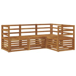 vidaXL Juegos de sof&aacute;s 4 pcs Natural Madera de Acacia S&oacute;lida