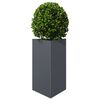 vidaXL Jardineras 2 uds acero gris antracita 50x43x75 cm