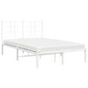 vidaXL Estructura cama sin colch&oacute;n con cabecero metal blanco 120x200cm