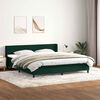 vidaXL Cama box spring con colch&oacute;n terciopelo verde oscuro 180x220 cm