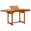 vidaXL Mesa de comedor jard&iacute;n madera maciza acacia (120-170)x80x75 cm