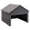 vidaXL Cobertizo para cortac&eacute;sped WPC gris 80x80x70 cm