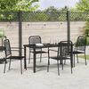vidaXL Conjunto de Comedor de Jard&iacute;n 5 pcs Negro