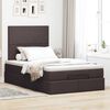 vidaXL Estructura de cama otomana colch&oacute;n tela marr&oacute;n oscuro 120x190cm