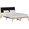 vidaXL Estructura de cama Negro 140 x 200 cm Madera de pino macizo