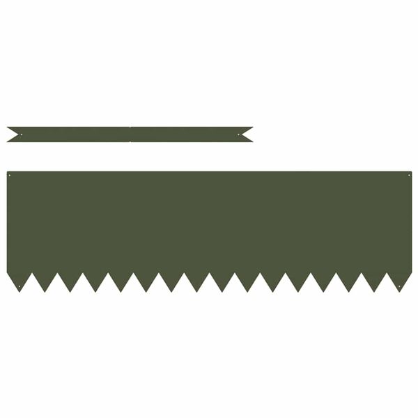 vidaXL Borde de Césped 50 pcs Verde Oliva 100 x 0.05 x 20 cm