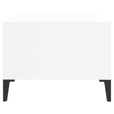 vidaXL Mesa de centro madera contrachapada blanco 90x50x36,5 cm