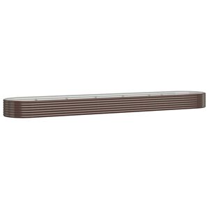 vidaXL Jardinera arriate acero galvanizado marr&oacute;n 507x100x36cm