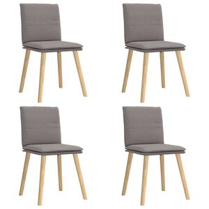 vidaXL Sillas de comedor 4 unidades tela taupe