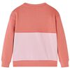 Sudadera infantil bloque de colores rosa 128