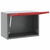 vidaXL Gabinete para Herramientas Rojo y gris 50 x 25 x 35 cm