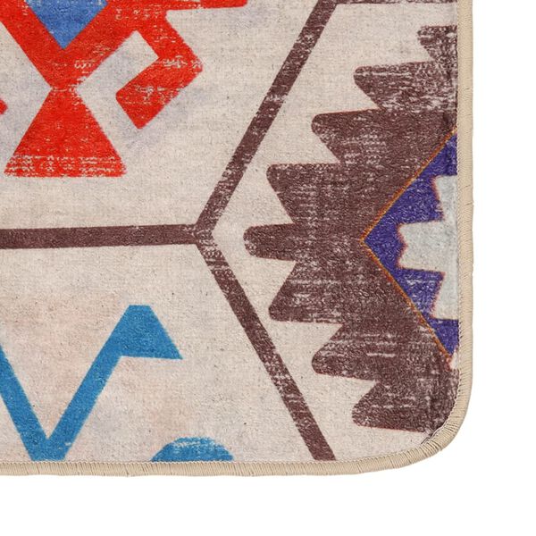 vidaXL Alfombra lavable antideslizante multicolor 80x150 cm