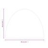 vidaXL Placa de vidrio para chimenea semicircular 800x600 mm