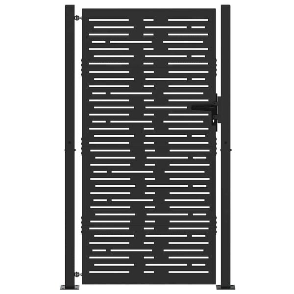 vidaXL Puerta de jard&iacute;n 100x175 cm de acero corten con dise&ntilde;o cuadrado