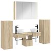 vidaXL Juego de muebles de ba&ntilde;o 6 uds. Roble Sonoma