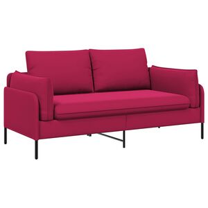 vidaXL Sof&aacute; de 2 Plazas 2 plaza Rojo vino 188 x 81 x 89 cm Terciopelo