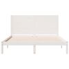 vidaXL Cama extralarga sin colch&oacute;n madera maciza blanca 140x210 cm