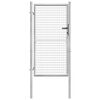 vidaXL Puerta de jard&iacute;n de acero galvanizado 105x150 cm color plata