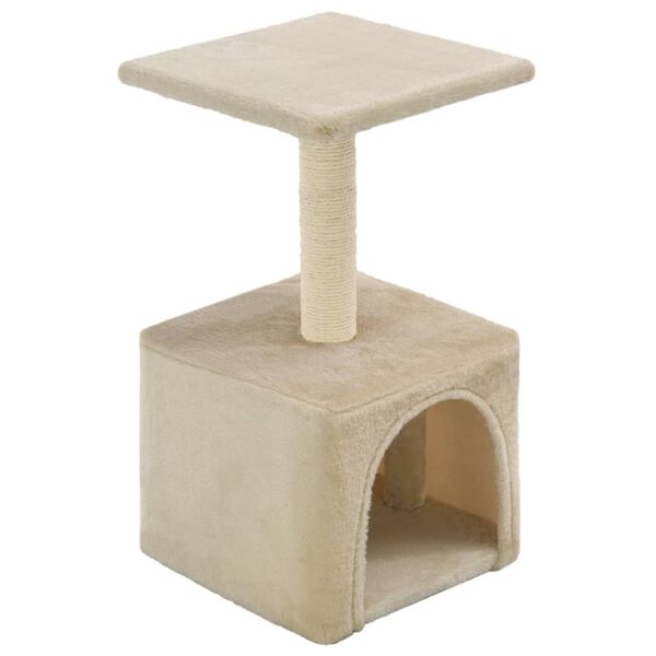 vidaXL Rascador para gatos con poste de sisal 55 cm beige