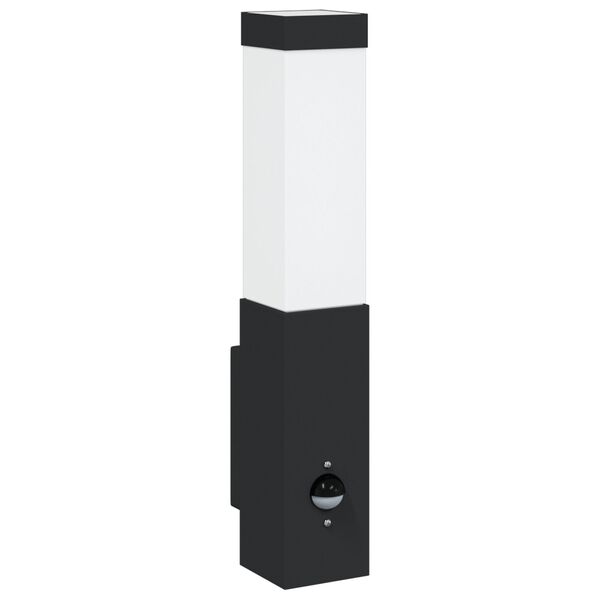 vidaXL Aplique de exterior Negro 10.5 x 6 x 35 cm Acero inoxidable